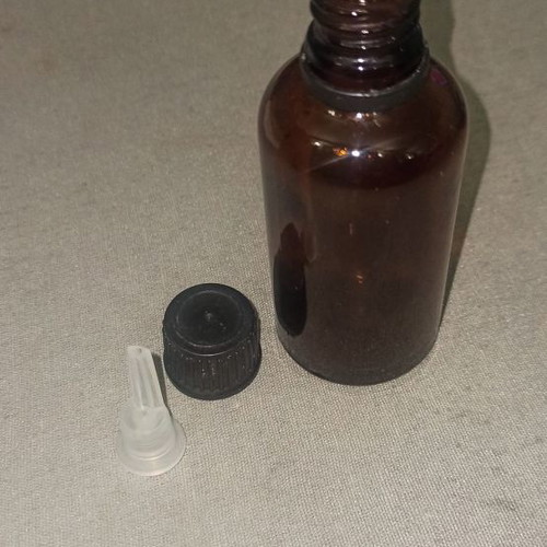Glass bottle 50ml used with cap and dropper