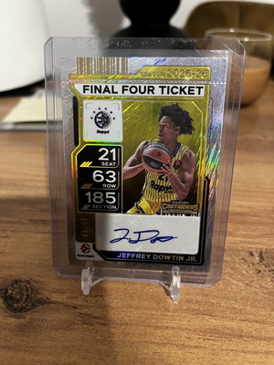 Panini Contenders Euroleague 2025-2026 Jeffrey Dowtin Jr. auto numbered 49, like new