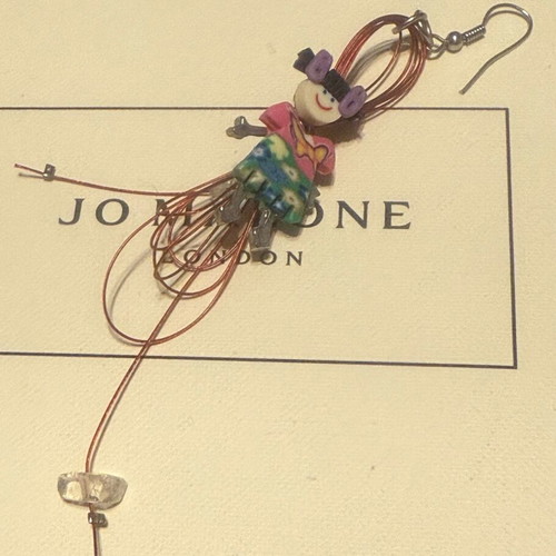 Handmade single earring new multicolored
