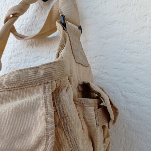 Crossbody bag, beige, large and spacious