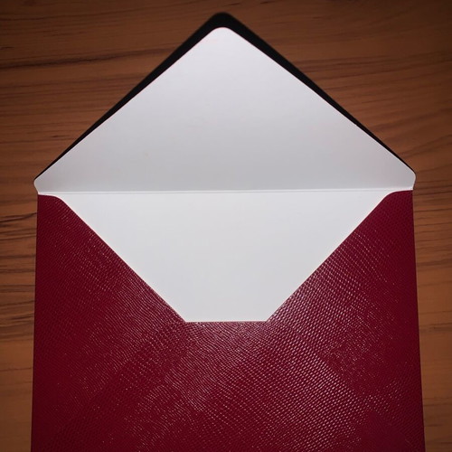 Envelopes like new, pack of 3, deep red with embossed pattern