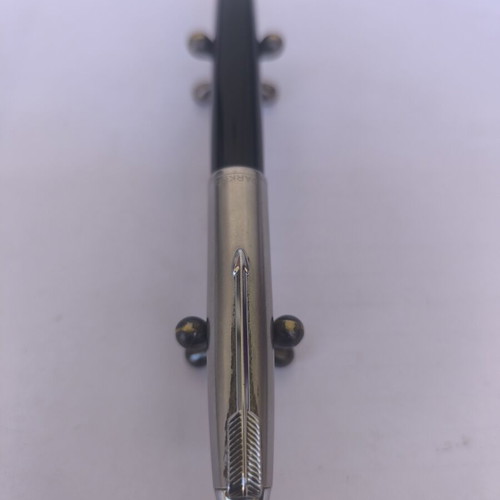 Parker 51 pen used with stainless steel cap and black resin body
