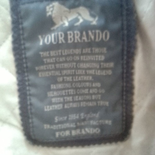 Leader leather jacket vintage XL used brown