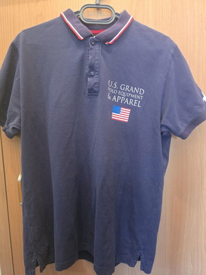 U.S. Grand Polo Club men's short sleeve shirt used, blue, size L