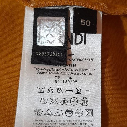 Fendi men's T-shirt new, size S, mustard color