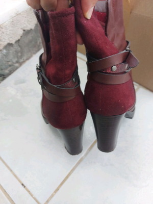 Women's ankle boots like new, red, size 37
