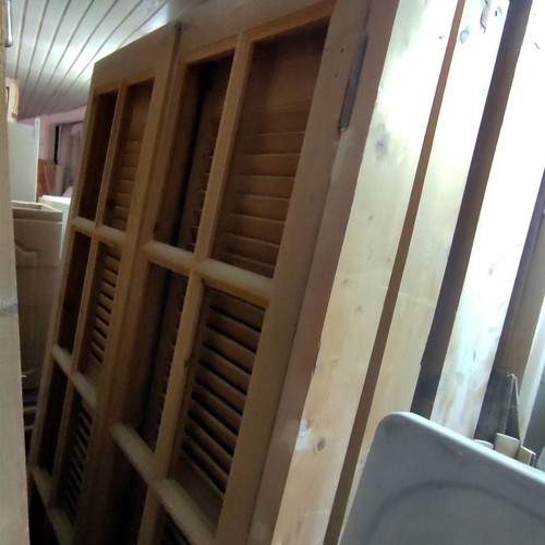 Balcony doors new from A quality Swedish wood with shutters