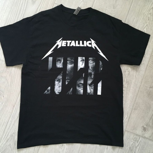 Metallica 2023 M72 North American Tour Concert Dates Band Faces T-shirt L like new, black