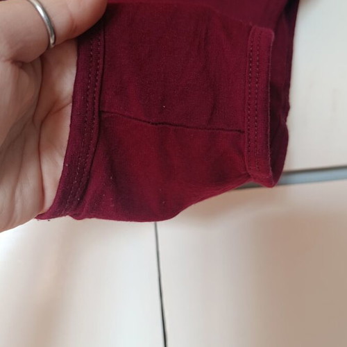 Women's bodysuit, burgundy, short sleeve