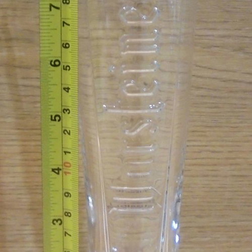 Warsteiner beer set of two promotional glasses 300ml used