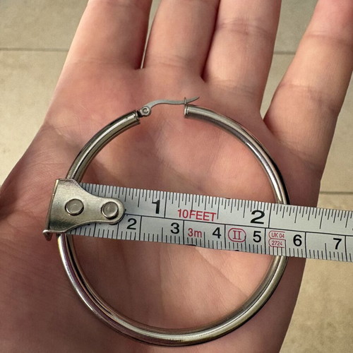 Jools hoop earrings like new, large size, silver