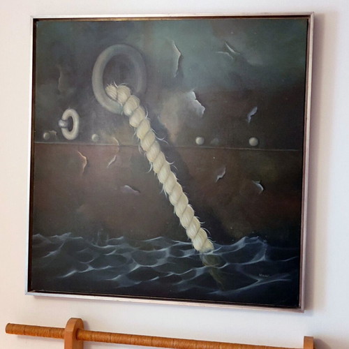 Oil painting on canvas by Michail Papandronis like new, 104x104 cm