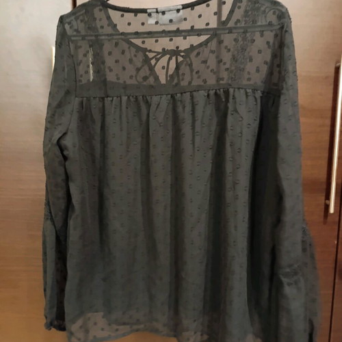 Vila blouse with lace new, size M, black