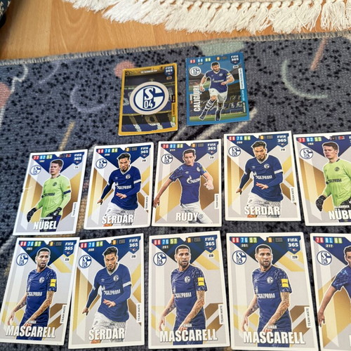 Adrenalyn XL Schalke stickers used, complete set