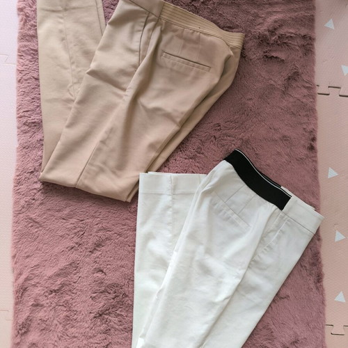 Set of two Zara high-waist pants with elastic waist like new