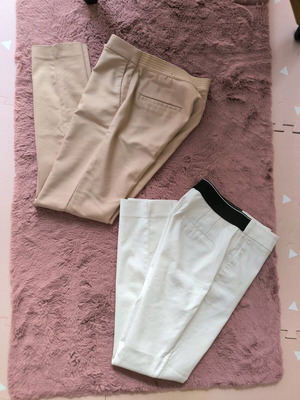 Set of two Zara high-waist pants with elastic waist like new