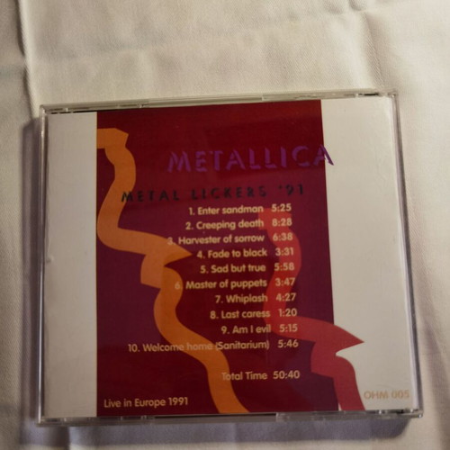 Metallica Metal Lickers '91 Live CD like new