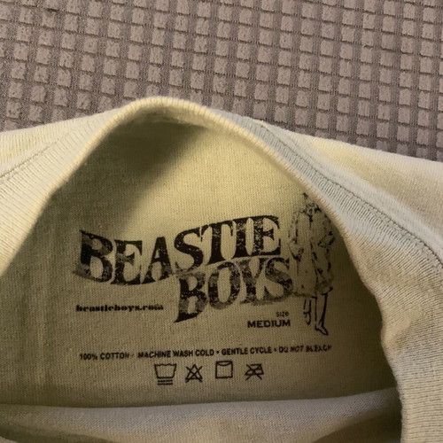 Beastie Boys Cut Out T-Shirt 2007 used, lime green cream, size M