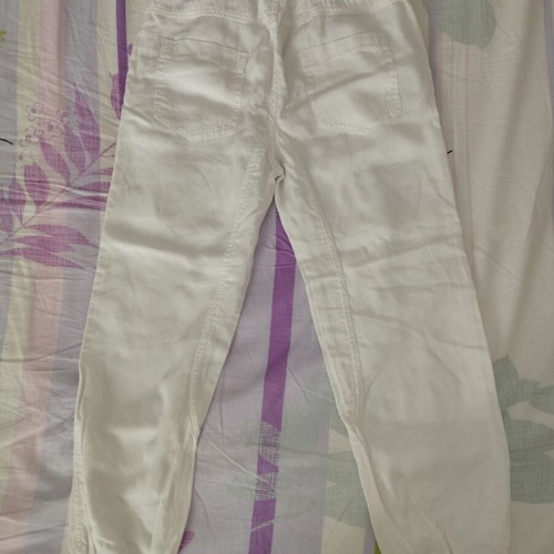 Trybeyond fabric pants like new, white, size 128, age 8, cool and comfortable
