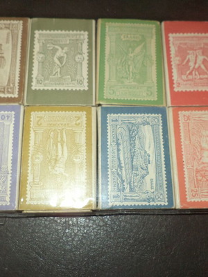 Set of 10 full matchboxes