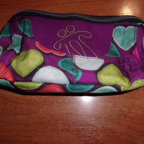 TOTTO school backpack and pencil case used, purple