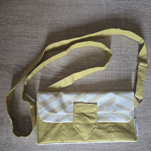 Handmade crossbody bag, multicolor, 20x11 cm