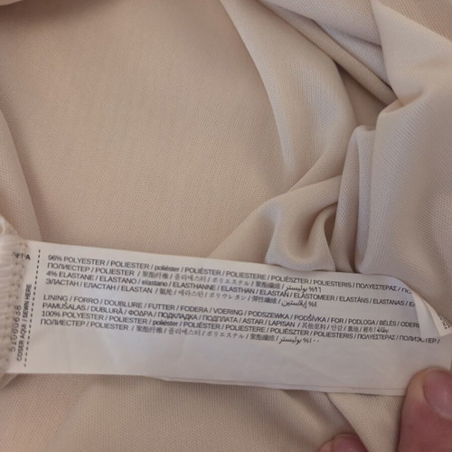 Mango knit midi flared A-line skirt, beige