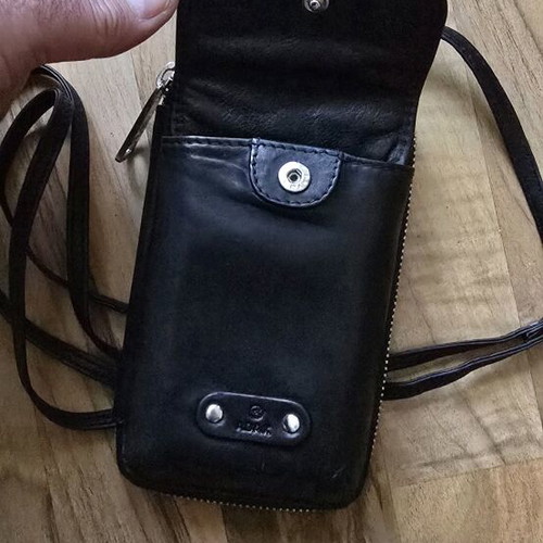 Adax leather bag wallet like new, black