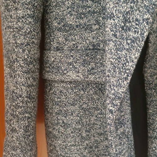 Zara coat like new, lined, white and blue, size S