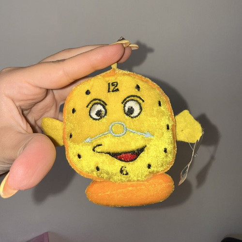 Yellow plush keychain