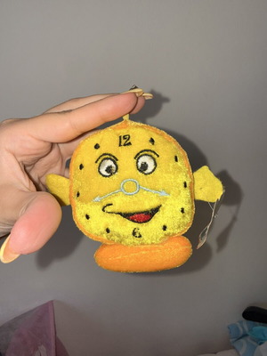 Yellow plush keychain