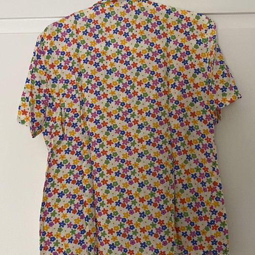 Vintage floral short-sleeve shirt Primavera like new, viscose fabric
