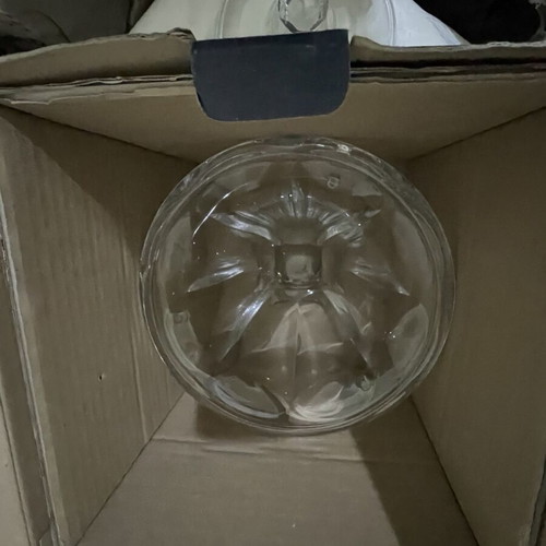 Crystal large Bohemia fondue bowl new