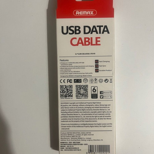 Remax RC-007I4 cable for iPhone 1m new, white