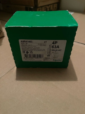 Residual current relay 4P63A new three-phase 4x63A