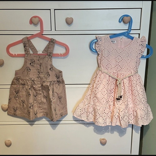Baby dresses size 9-12 months like new, Miss Ebita and H&M Disney