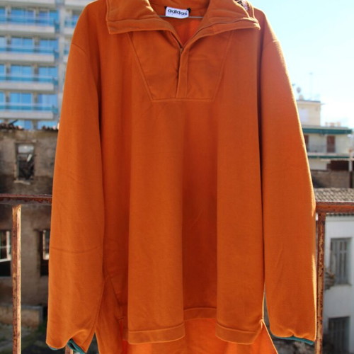 Adidas fleece orange like new, size L/XL