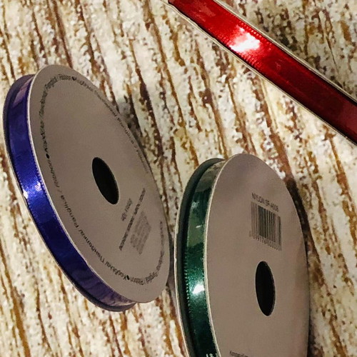 Gift wrapping ribbons pack 3 pcs new, nylon