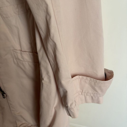 Benetton cotton parka with hood like new, pink, size M