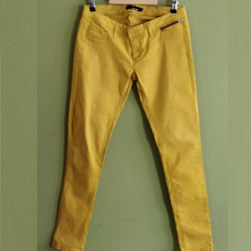 Tally Weijl mustard-croc leggings size 40 like new
