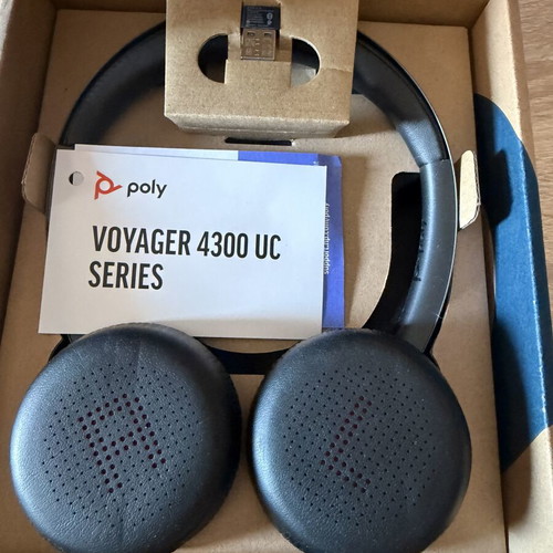 Poly Voyager 4320 UC wireless headset, certified for Microsoft Teams