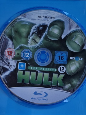 Hulk Blu-ray movie, action adventure fantasy, region free