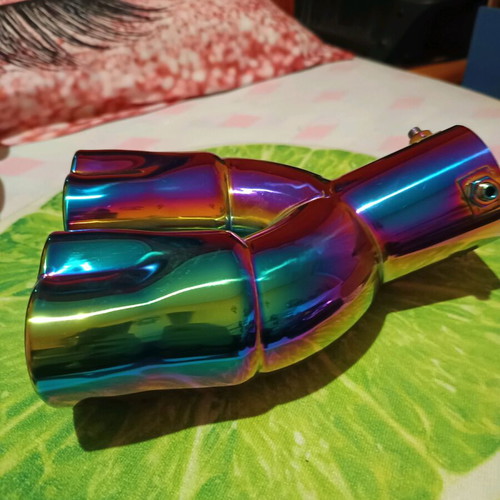 Dual Exhaust Tip Heart Shape Design Brand New