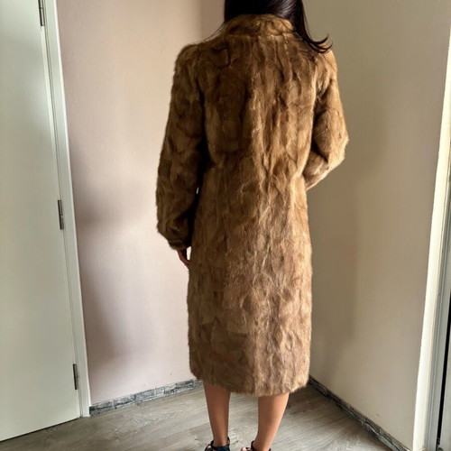 Women's 2 in 1 fur coat like new, natural fur, leather