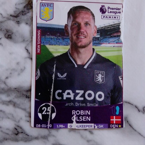 Panini FIFA 365 Robin Olsen sticker used