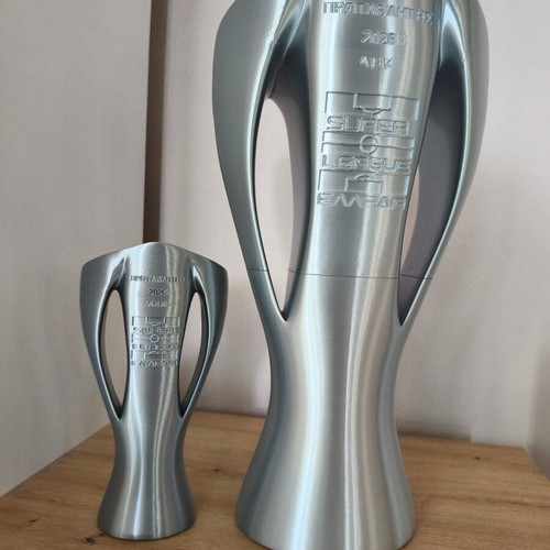 3D Printed UEFA Super League Greece 2026 Trophy AEK new, 50cm