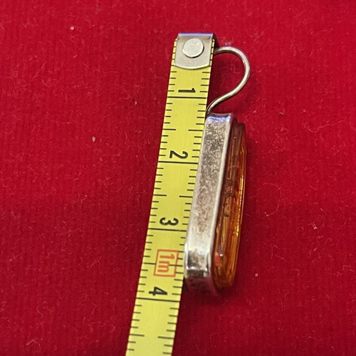Silver 925 jewelry set with amber, used, ring size 58