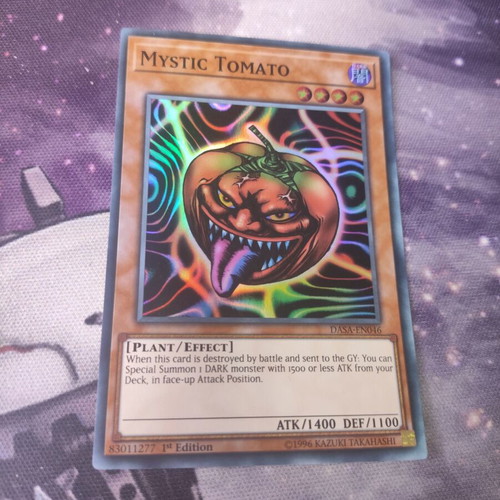 Mystic Tomato Yu-Gi-Oh card super rare, like new