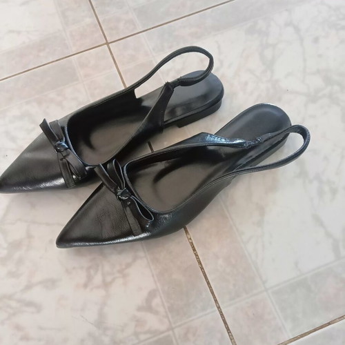 Women's slingback ballerinas black size 37.5 like new