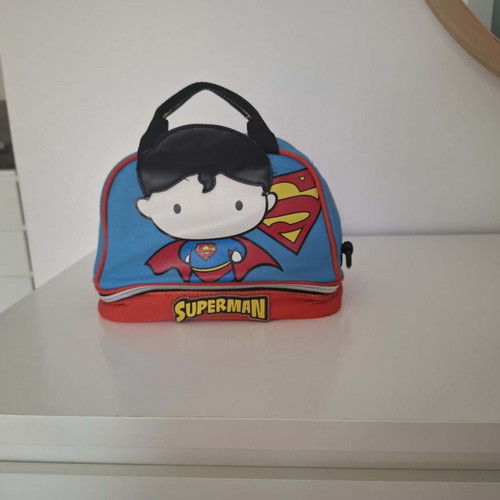Superman insulated lunch bag used for kids
